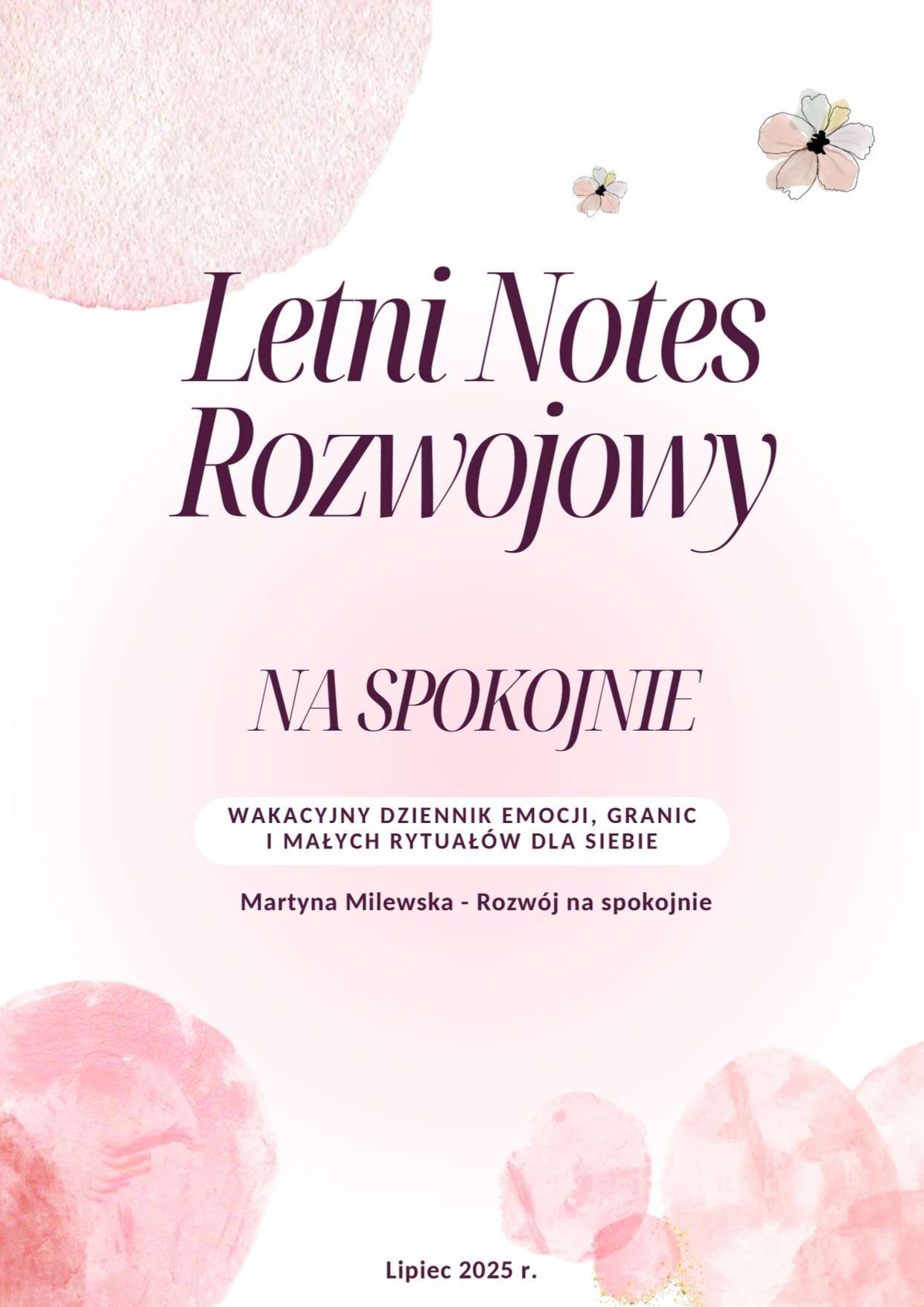 Letni notes rozwojowy na spokojnie